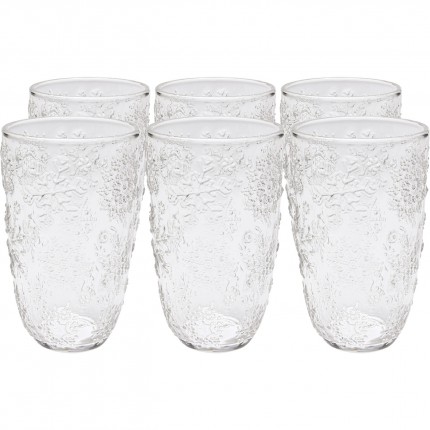 Waterglazen Ice Flowers (6/set) Kare Design