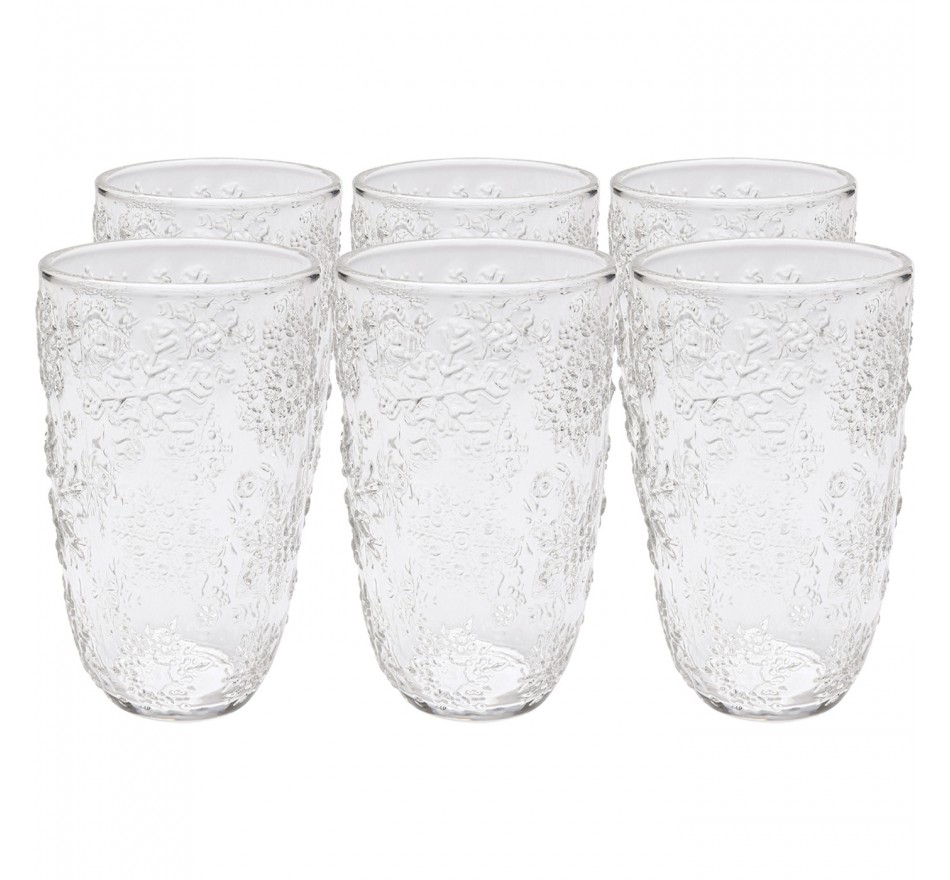 Waterglazen Ice Flowers (6/set) Kare Design
