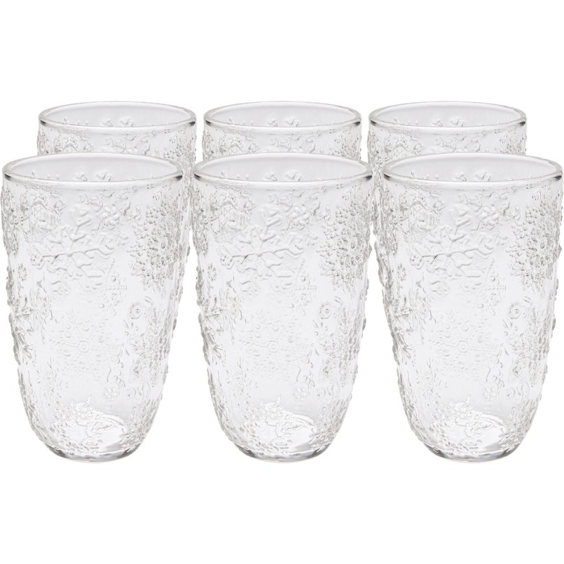 Verres à eau flocons de neige en relief - Ice Flowers - Kare Design