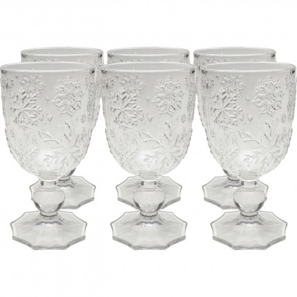 Wine Glass Ice Flowers (6/set) Kare Design