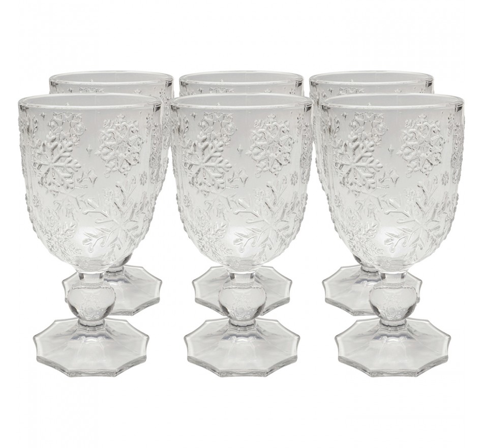Verres à vin Ice Flowers set de 6 Kare Design
