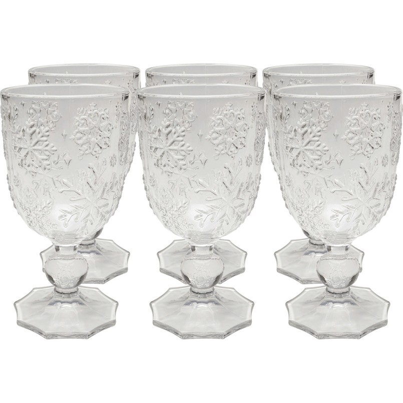 Wijnglazen met sneeuwvlokjes - Ice Flowers - Kare Design