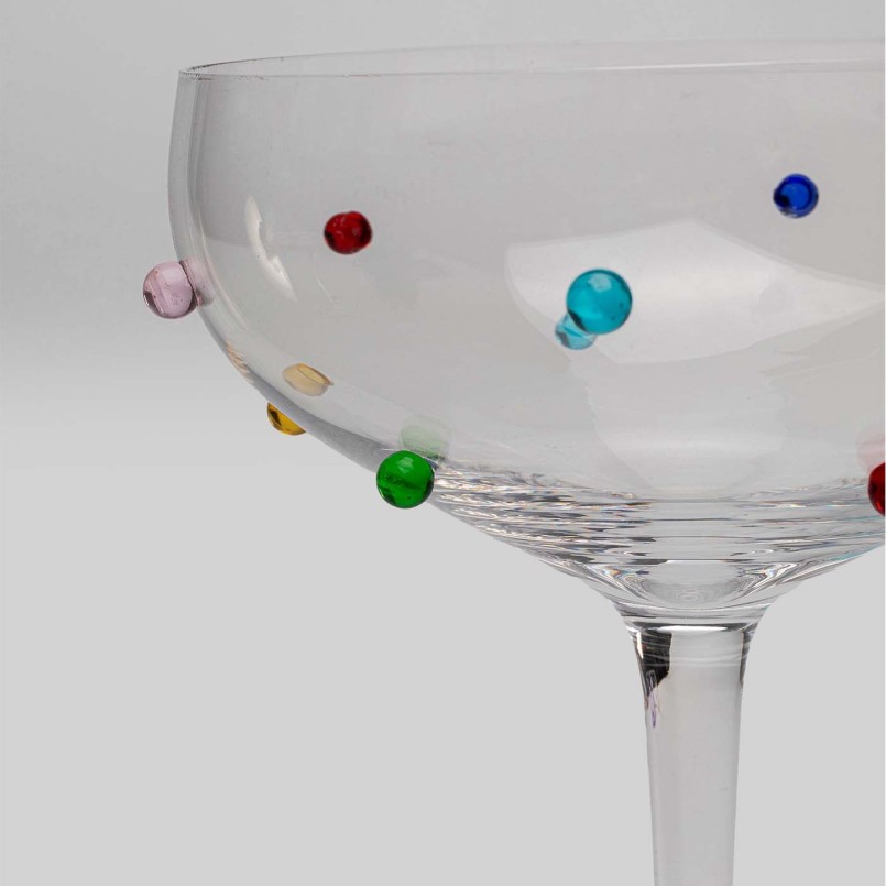 Multicolored 3D beaded cocktail glasses - Party Dots - Kare Design