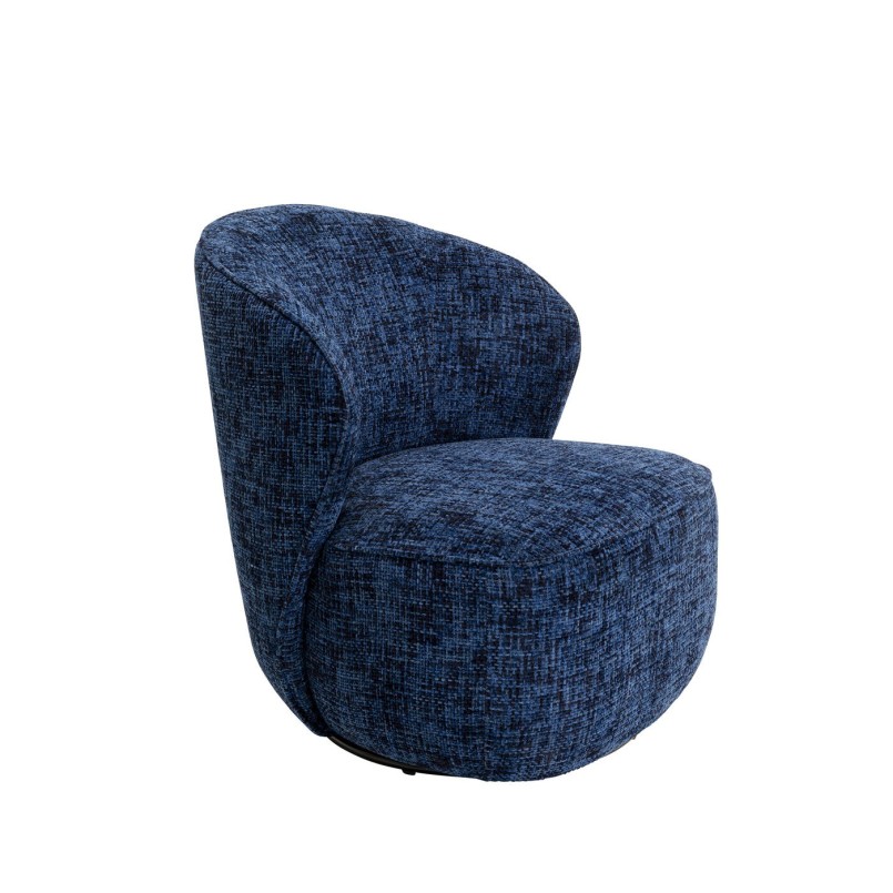 Fauteuil pivotant bleu foncé - Ellie - Kare Design