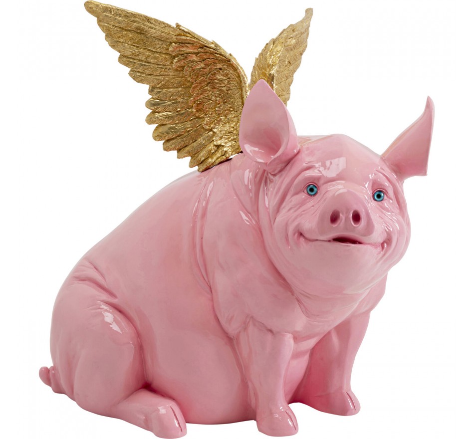 Deco winged pig pink XL Kare Design