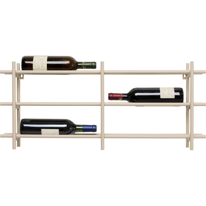 Stalen wandfleshouder beige - Kaapstad - Kare Design