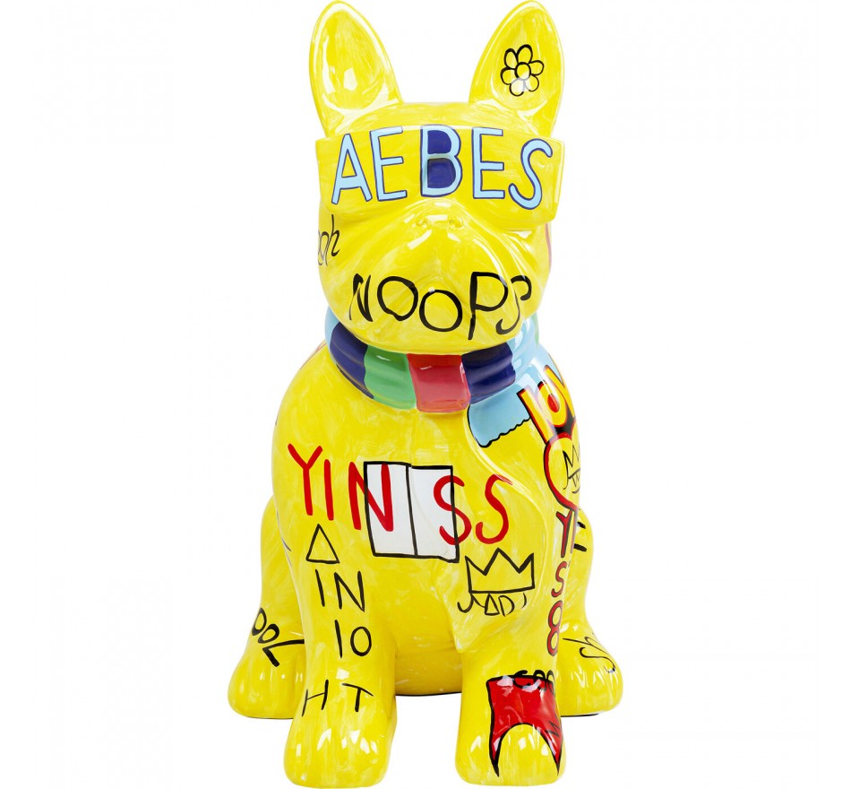 Deco graffiti dog yellow XL Kare Design