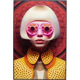 Tableau Fancy Blonde Lady LED 120x80cm