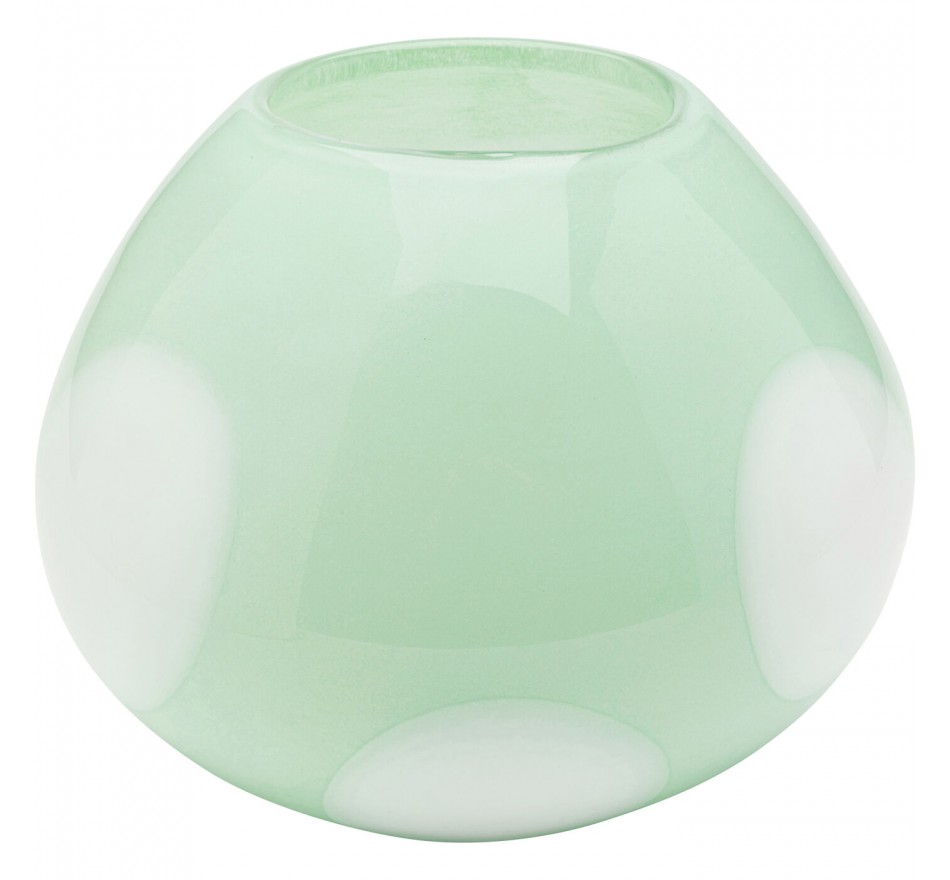 Vase Punti green and white 20cm Kare Design