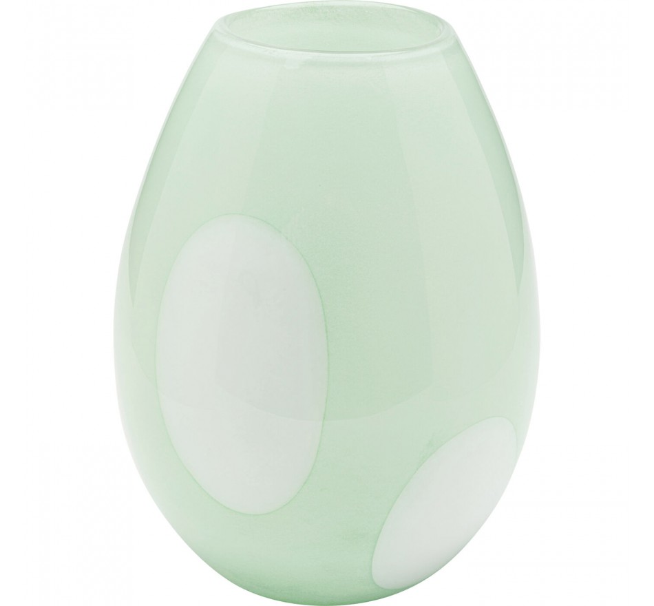 Vaas Punti groen en wit 30cm Kare Design