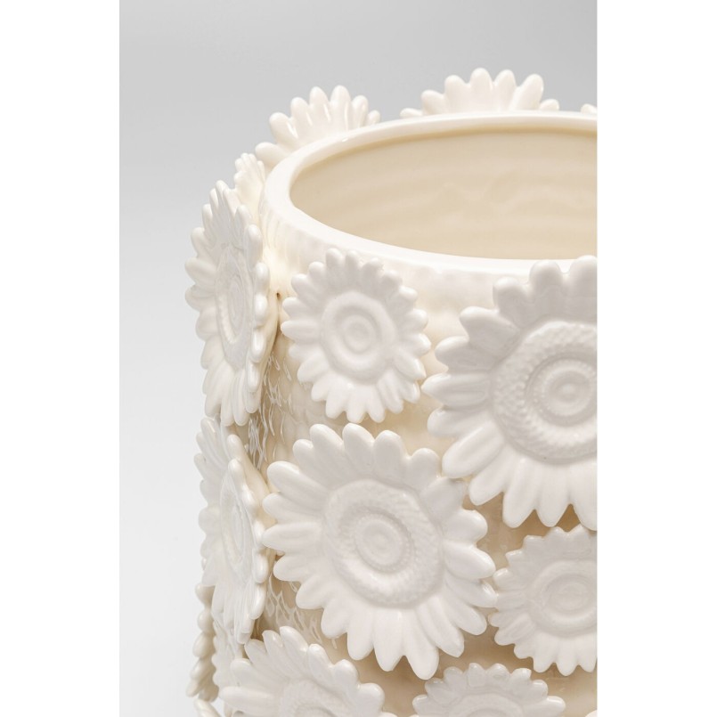 Vase Sunflowers blanc 30cm