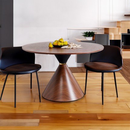 Table Cono 120cm noyer Kare Design