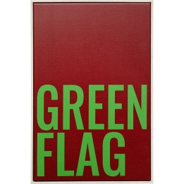 Groen en paars kunstwerk - Groene vlag - Kare Design