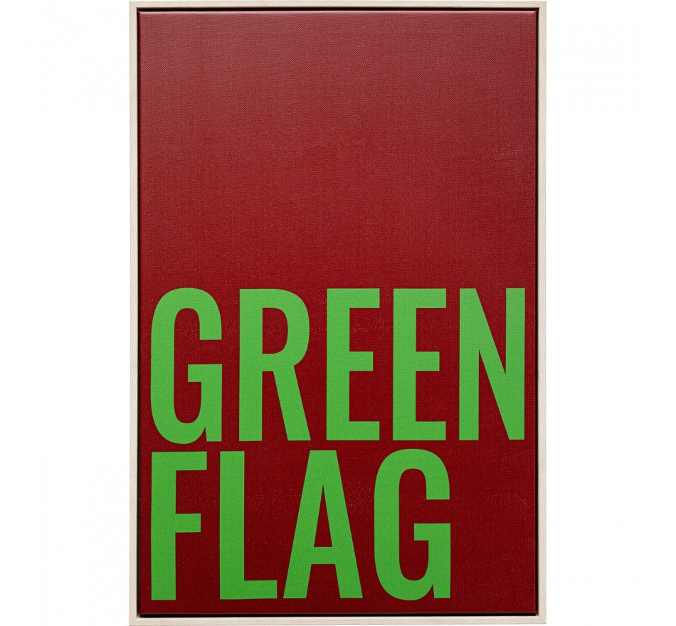 Schilderij Green Flag 40x60cm Kare Design