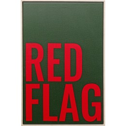 Groen en rood krijtbord - Rode vlag - Kare Design