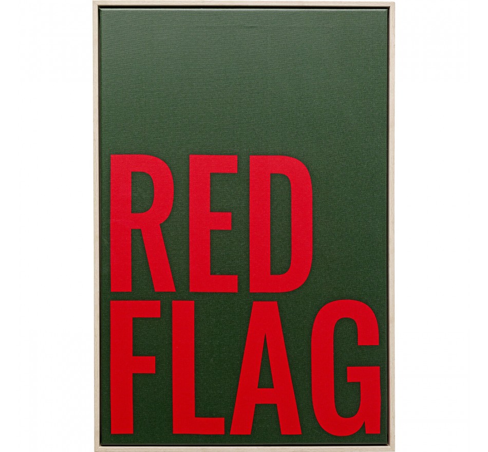 Schilderij Red Flag 40x60cm Kare Design