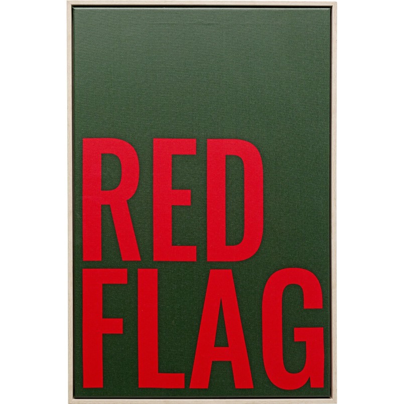 Tableau rouge et vert - Red Flag - Kare Design