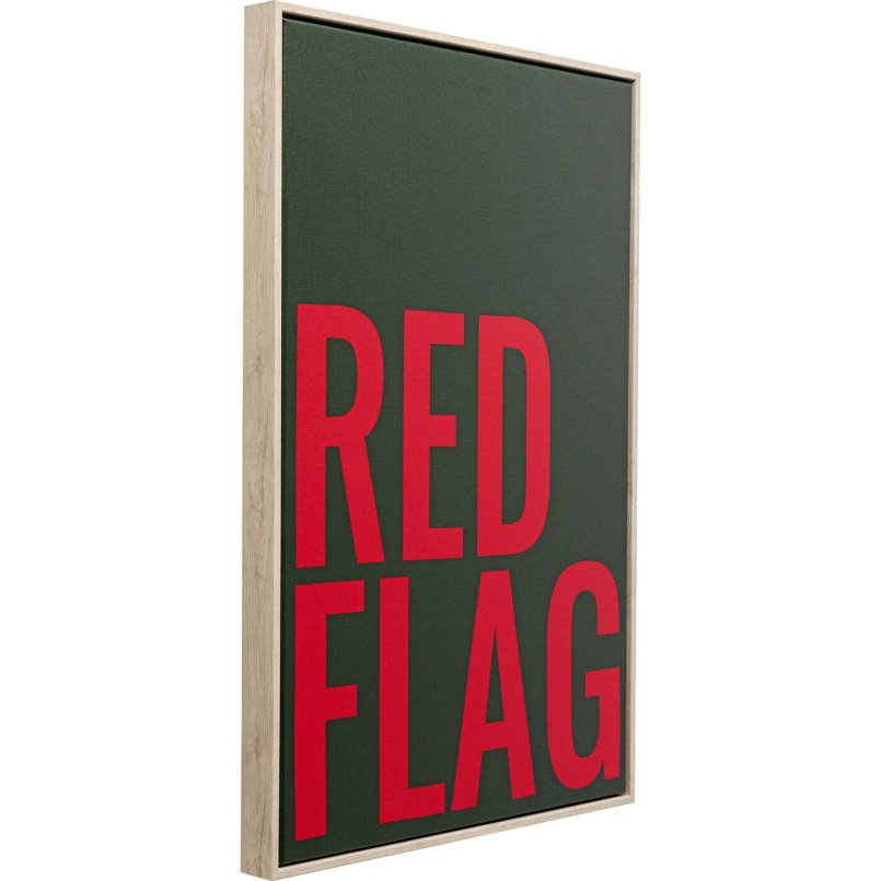 Tableau rouge et vert - Red Flag - Kare Design