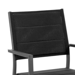 Chaise de jardin avec accoudoirs noire - Capri - Gescova
