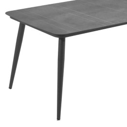 Table de jardin rectangle gris anthracite - Basel - Gescova