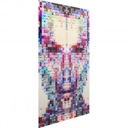 Wandfoto pixel gezicht 80x120cm Kare Design
