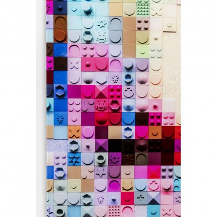 Wandfoto pixel gezicht 80x120cm Kare Design