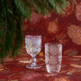 Water glasses with embossed snowflakes - Ice Flowers - Kare Design
