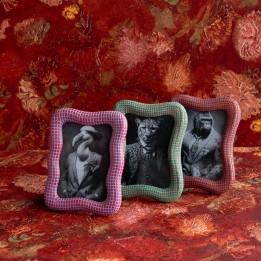Cadre photo ondulé mosaïque verte et rose - Wavy - Kare Design