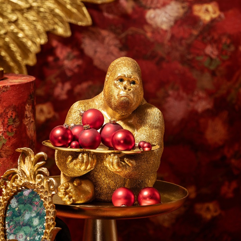 Woonaccessoires goud gorilla butler Kare Design