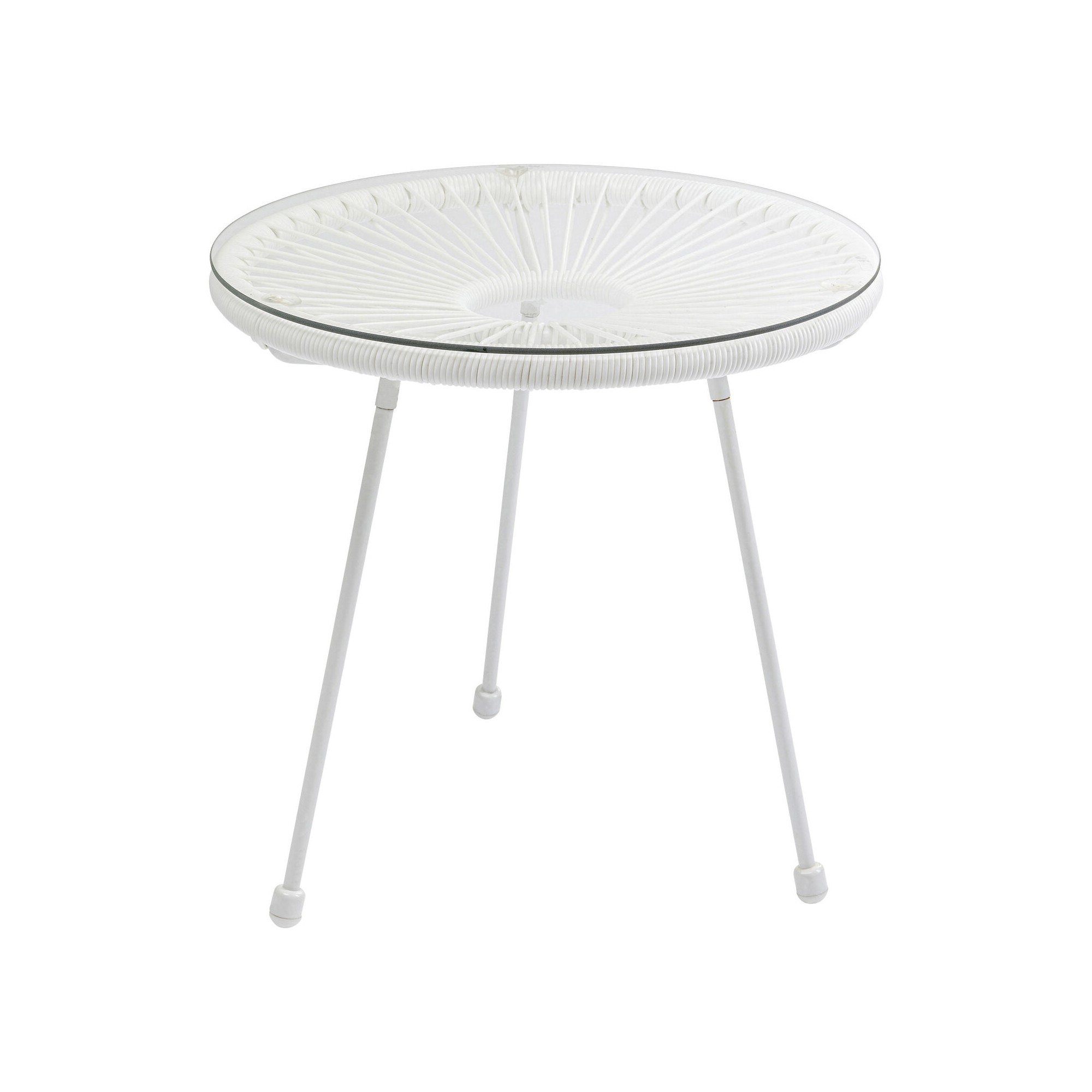 Table d'appoint Acapulco Mono blanche Kare Design