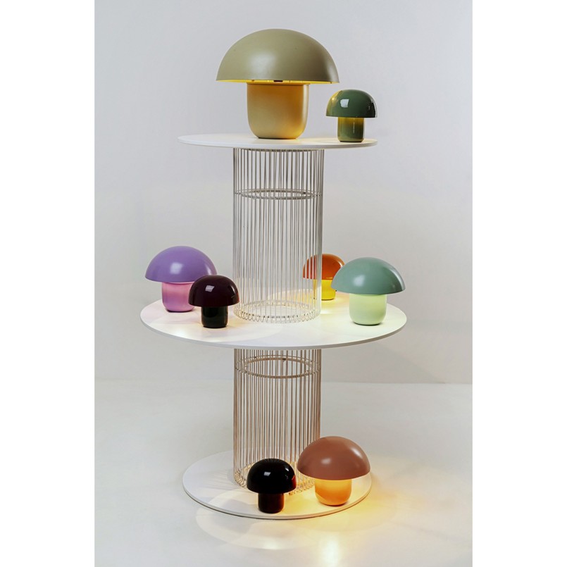 Retro paarse stalen paddestoel lamp - Paddestoel - Kare Design