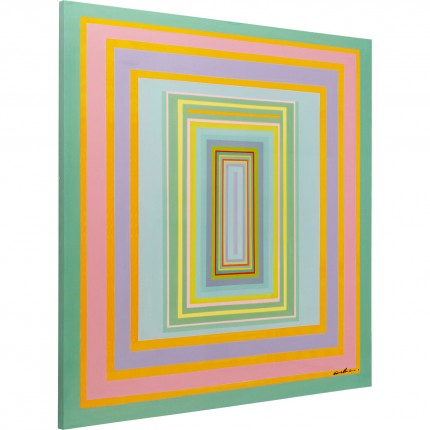 Schilderij Tendency 140x140cm oranje Kare Design