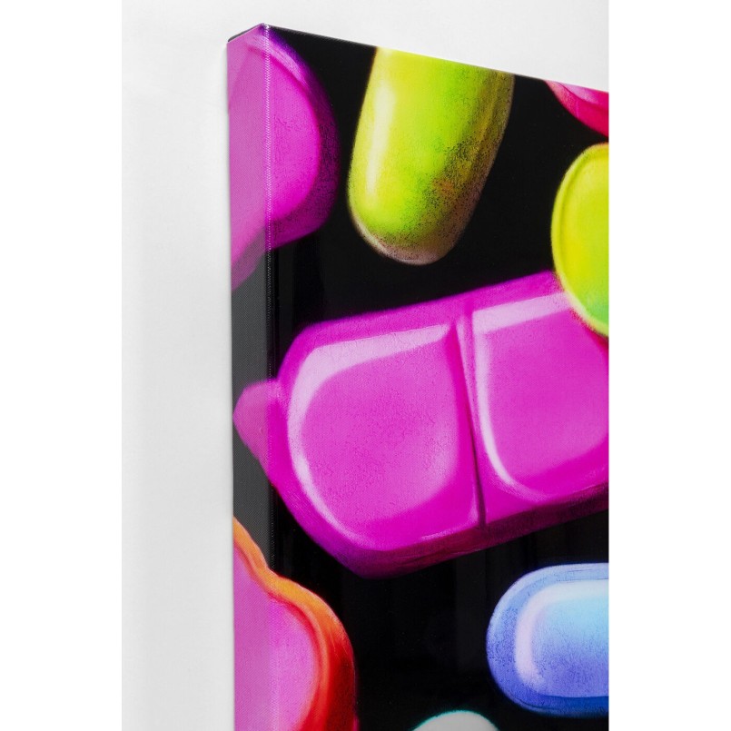 Tableau sur toile Pastilla colore 70x140cm