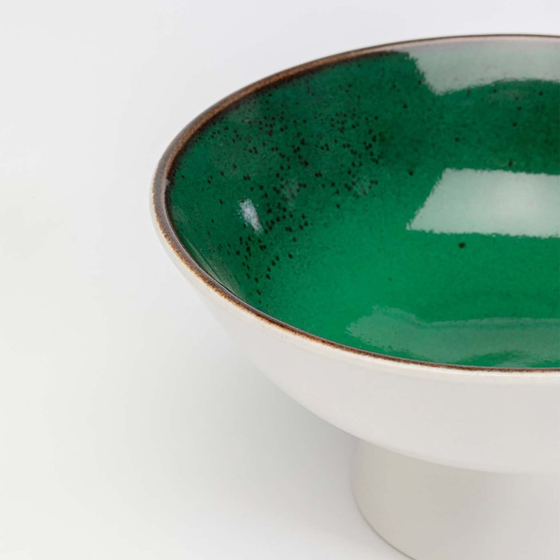 Green and white porcelain bowls set of 4 - Colorino - Kare Design