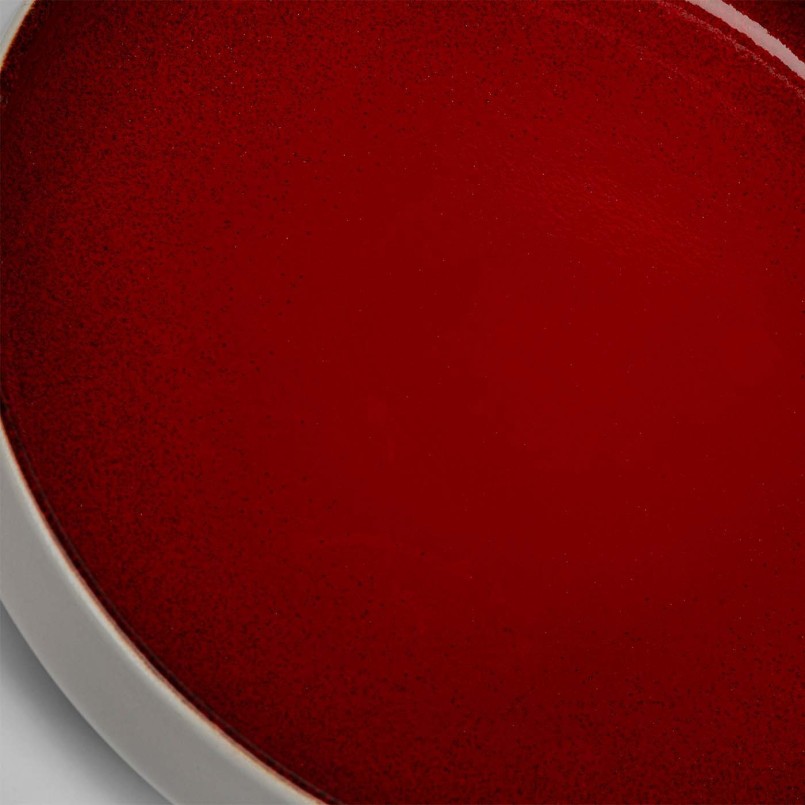 Red porcelain plates set of 6 - Colorino - Kare Design
