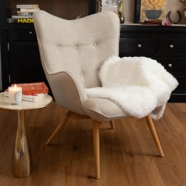 Scandinavian armchair in cream fabric - Vicky - Kare Design