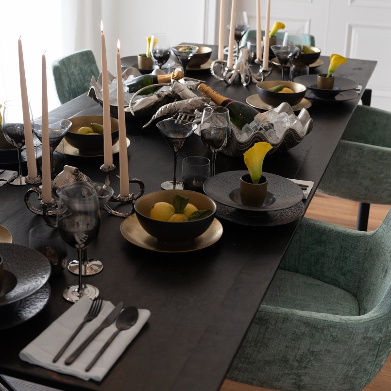 Kom van grijs en goud porselein - Diva - Kare Design