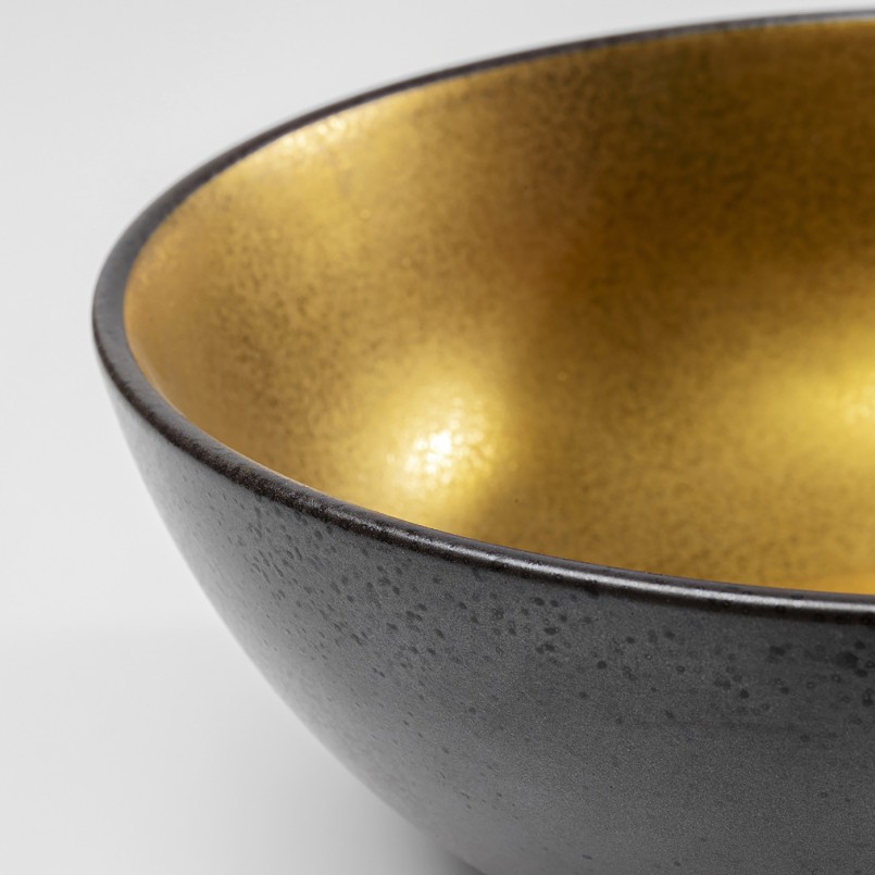 Kom van grijs en goud porselein - Diva - Kare Design