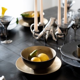 Gold ceramic plate - Diva - Kare Design