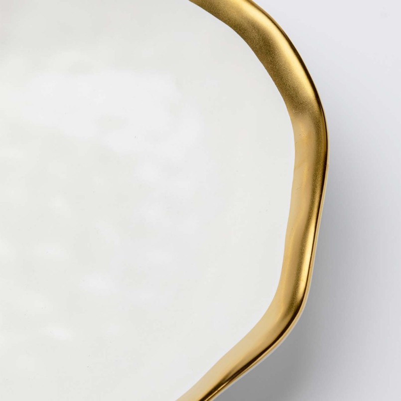Witte en gouden soepborden - Bell - Kare Design