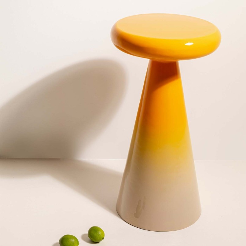 Table d'appoint en acier dégradé de jaune - Rici - Kare Design