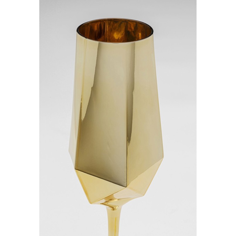 Verre à champagne Diamond Gold
