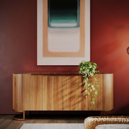 Buffet effet bois et verre teint - Giorgio - Kare Design