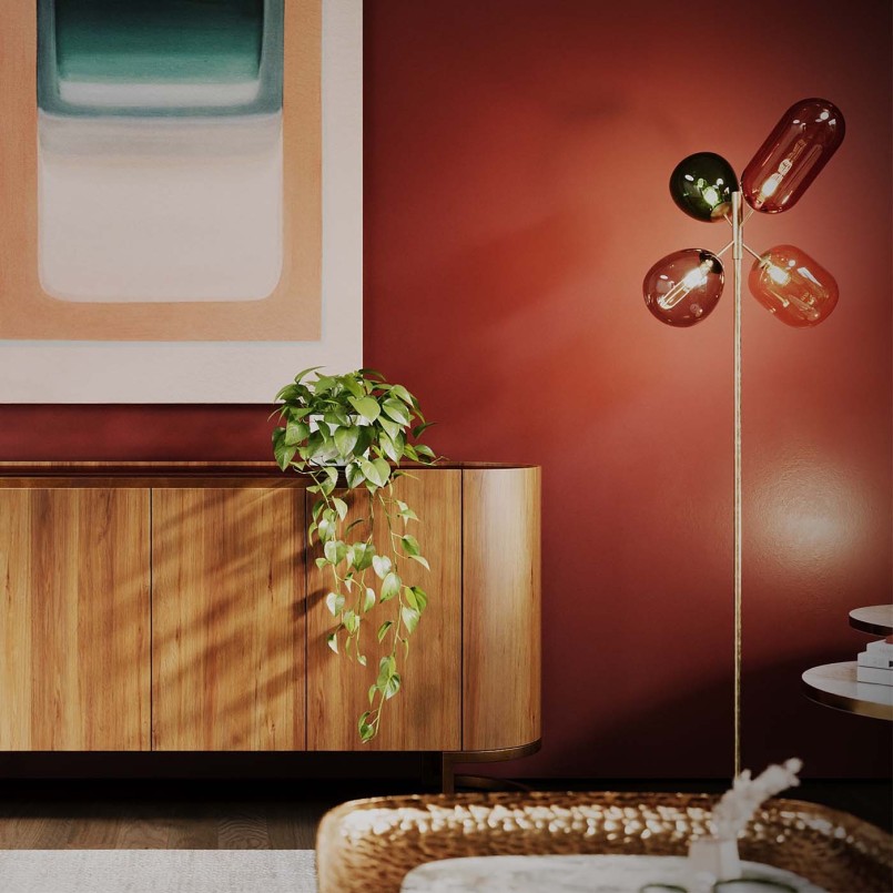 Retro floor lamp in multicolored glass - Balloon Dance - Kare Design