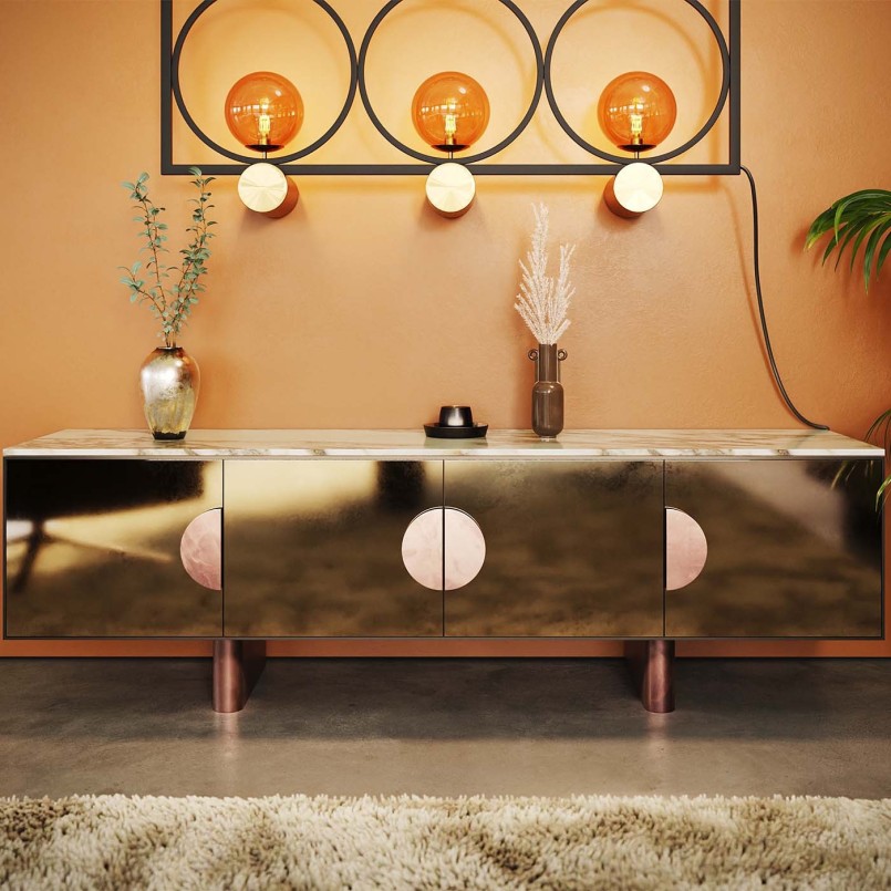 Applique murale en verre et acier - Balance Circle - Kare Design