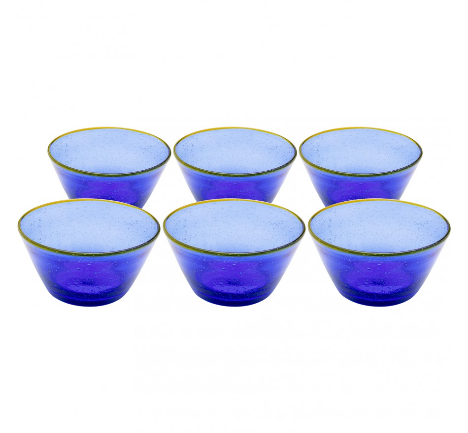 Bowl Bubbles blue (6/set) Kare Design