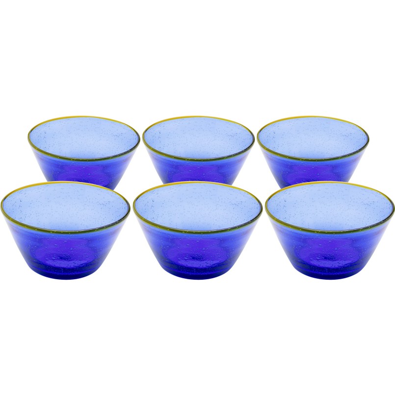 Bols bleus en verre - Bubbles - Kare Design