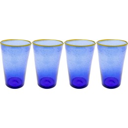 Waterglazen Bubbles blauw (4/set) Kare Design