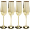 Champagneglazen Diamond goud (4/Set) Kare Design
