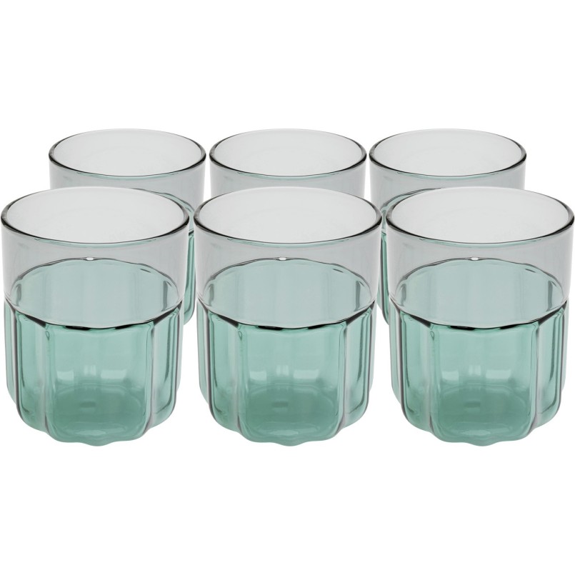 Verres à eau bleu-vert - Duetto -  Kare Design